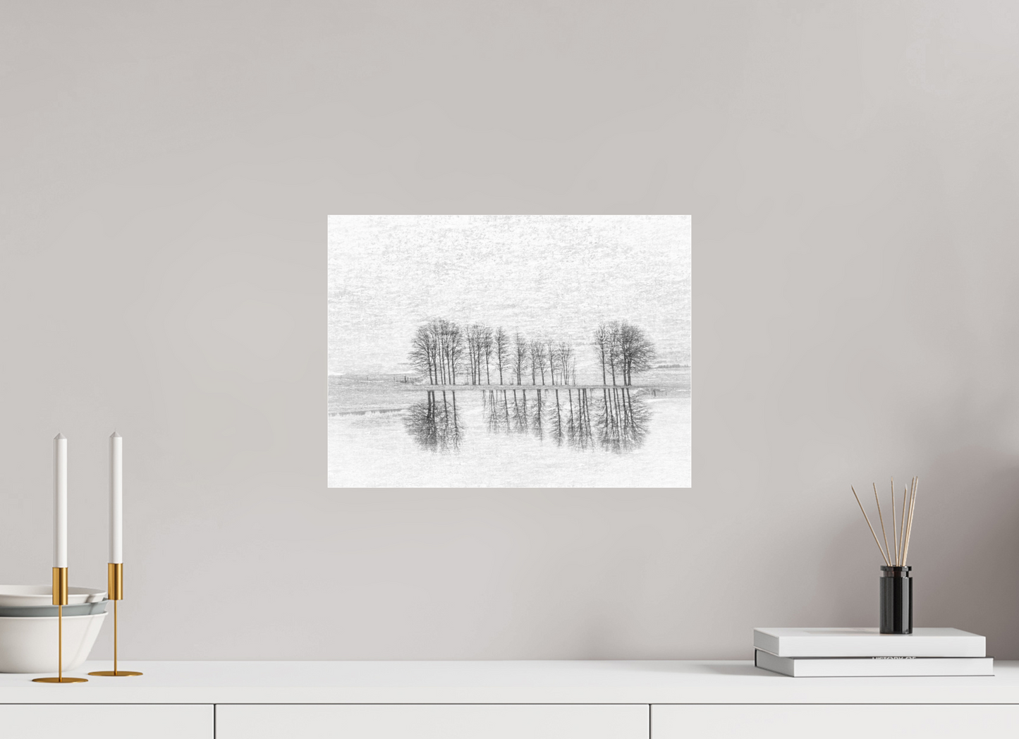 40 x 30 cm, 8- Tirage noir et blanc collé sur Alu Dibond + plexiglass + système de fixation Dreamlike vision #5 - Vision onirique #5