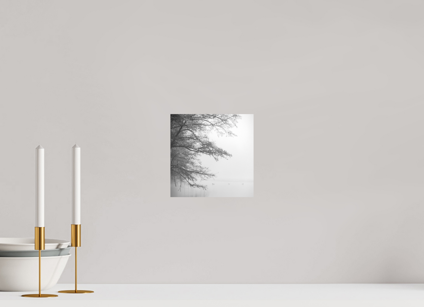 20 x 20 cm, 2- Tirage papier mat noir et blanc Winter #18 - Hiver #18