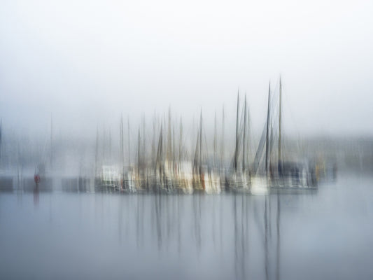 Docked, sailboats in Concarneau harbor.