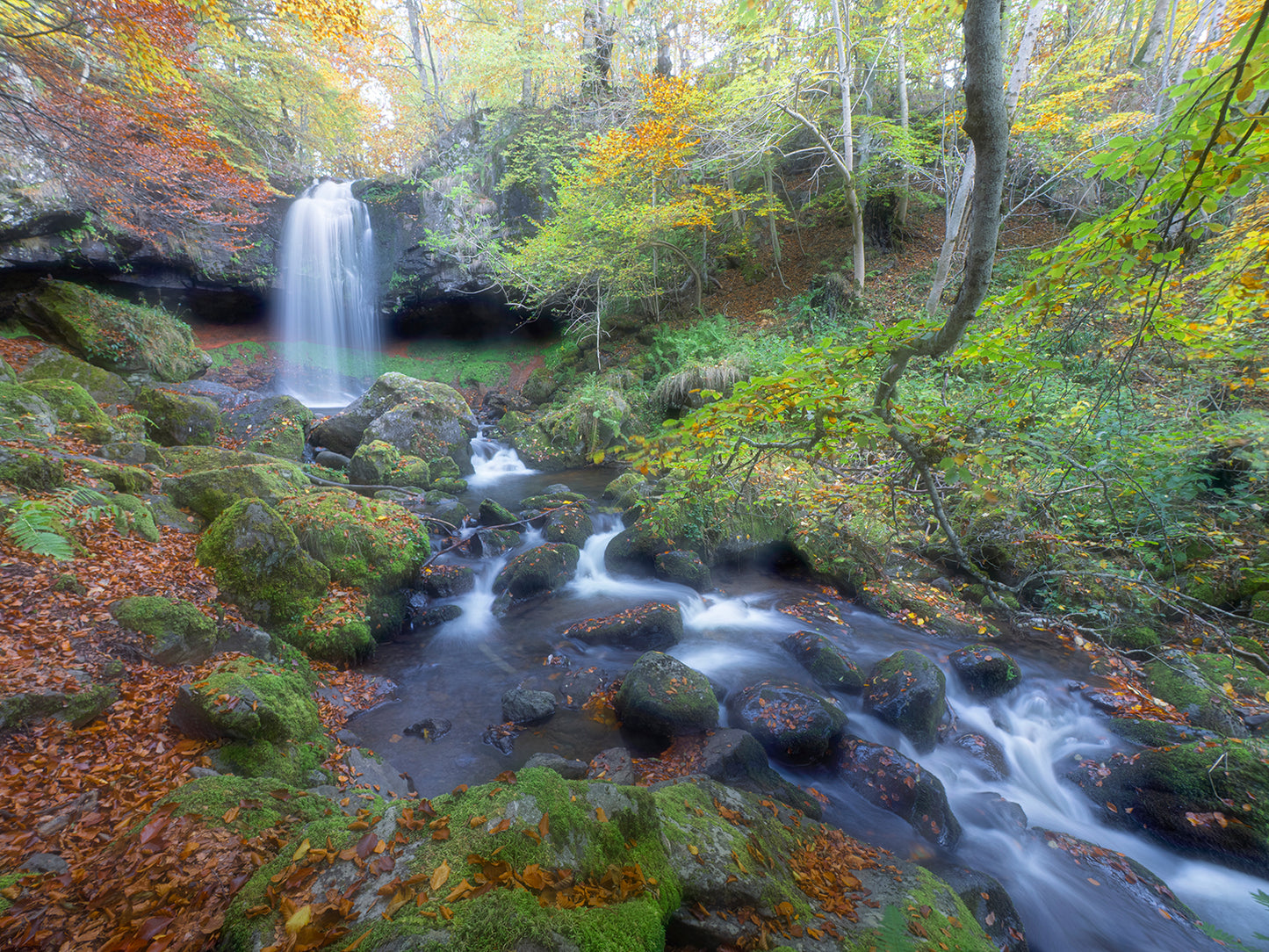 Capat Waterfall, Cantal, Auvergne, France.