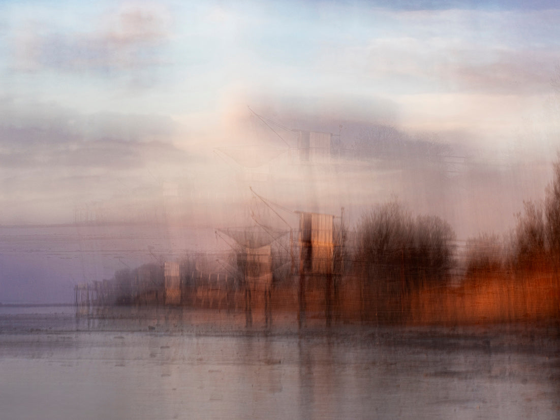 Shacks of the Gironde estuary - Aquitaine - France.